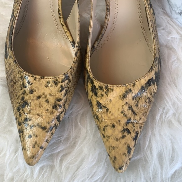 ELLEN Tracy snake print slingback heel shoes size 7.5 - Picture 7 of 13